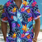Hawaiian Tropical Floral Hibiscus Ombre Holiday Hawaiian Shirt
