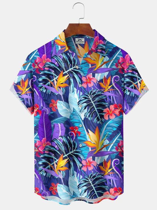 Hawaiian Shirt / Adults / S Hawaiian Tropical Floral Hibiscus Ombre Holiday Hawaiian Shirt