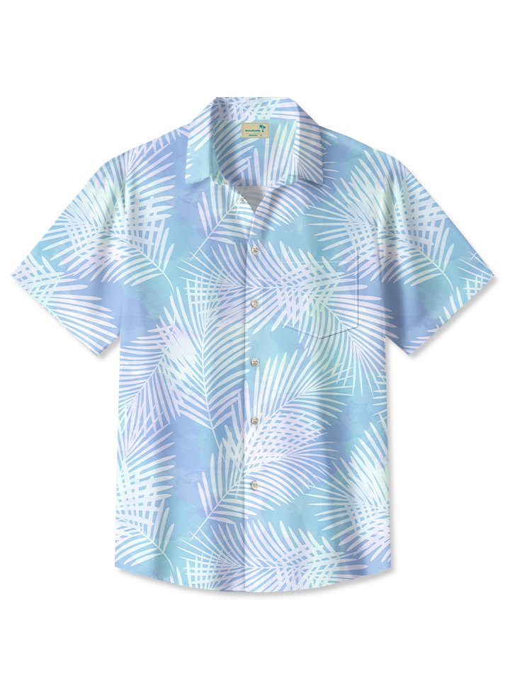 Hawaiian Shirt / Adults / S Hawaiian Tropical Leaves Floral Ombre Beach Breathable Hawaiian Shirt