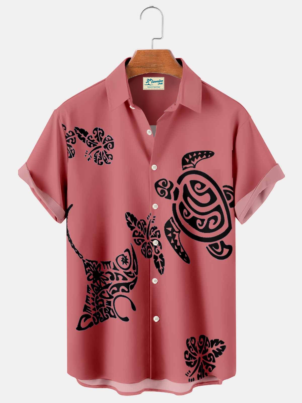 Hawaiian Shirt / Adults / S Hawaiian Turtle Men's Button Down Hawaiian Shirt