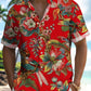 Hawaiian Vintage Floral Parrot Tropical Leaves Vacation Hawaiian Shirt