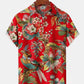 Hawaiian Shirt / Adults / S Hawaiian Vintage Floral Parrot Tropical Leaves Vacation Hawaiian Shirt