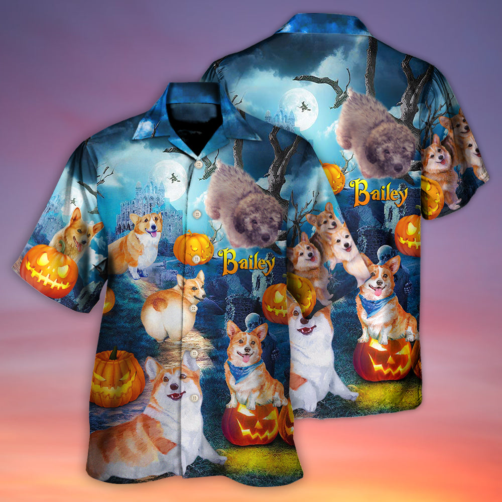 Dog Love Halloween Fun Art Design - Hawaiian Shirt
