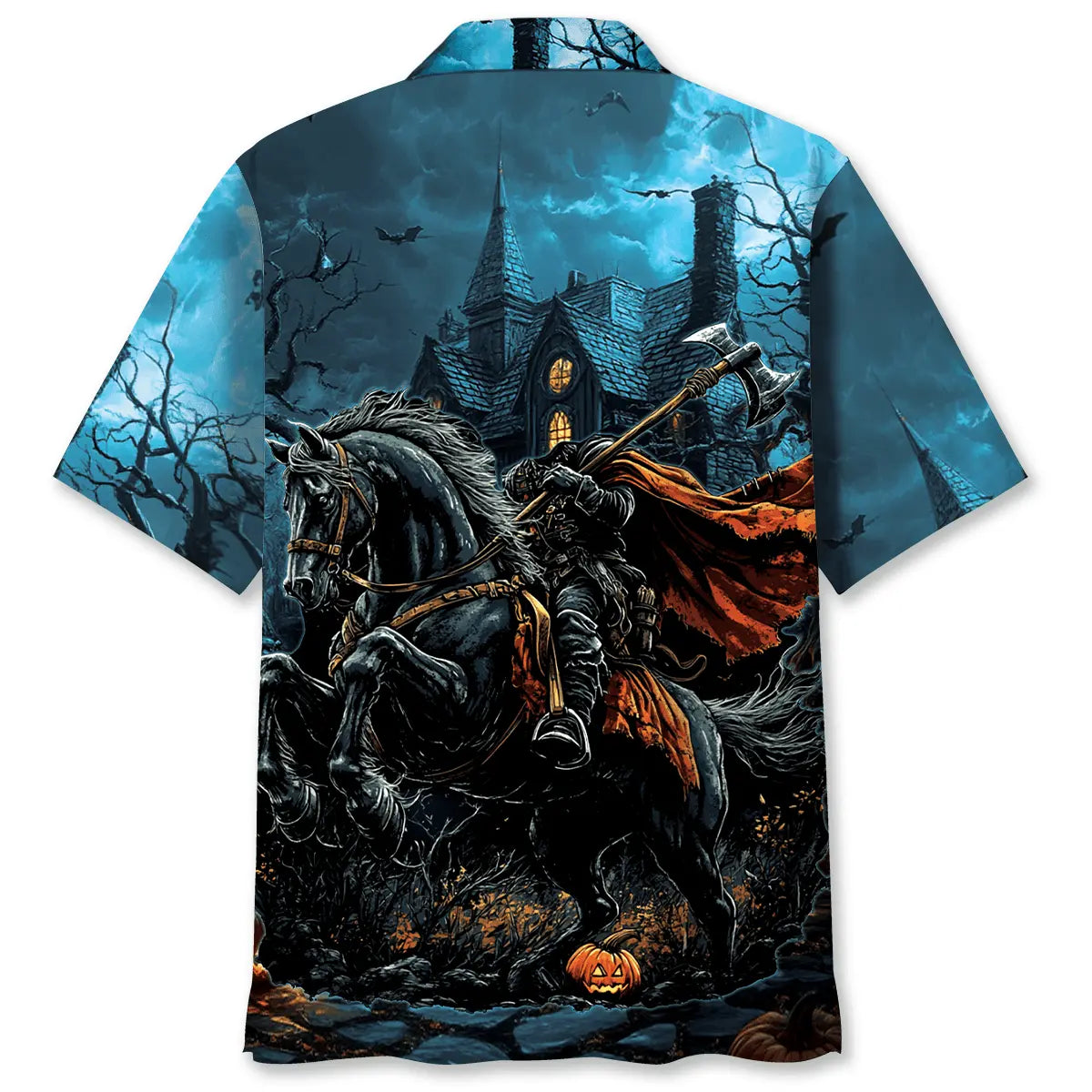 Headless Horseman At Halloween Night Hawaiian Shirt