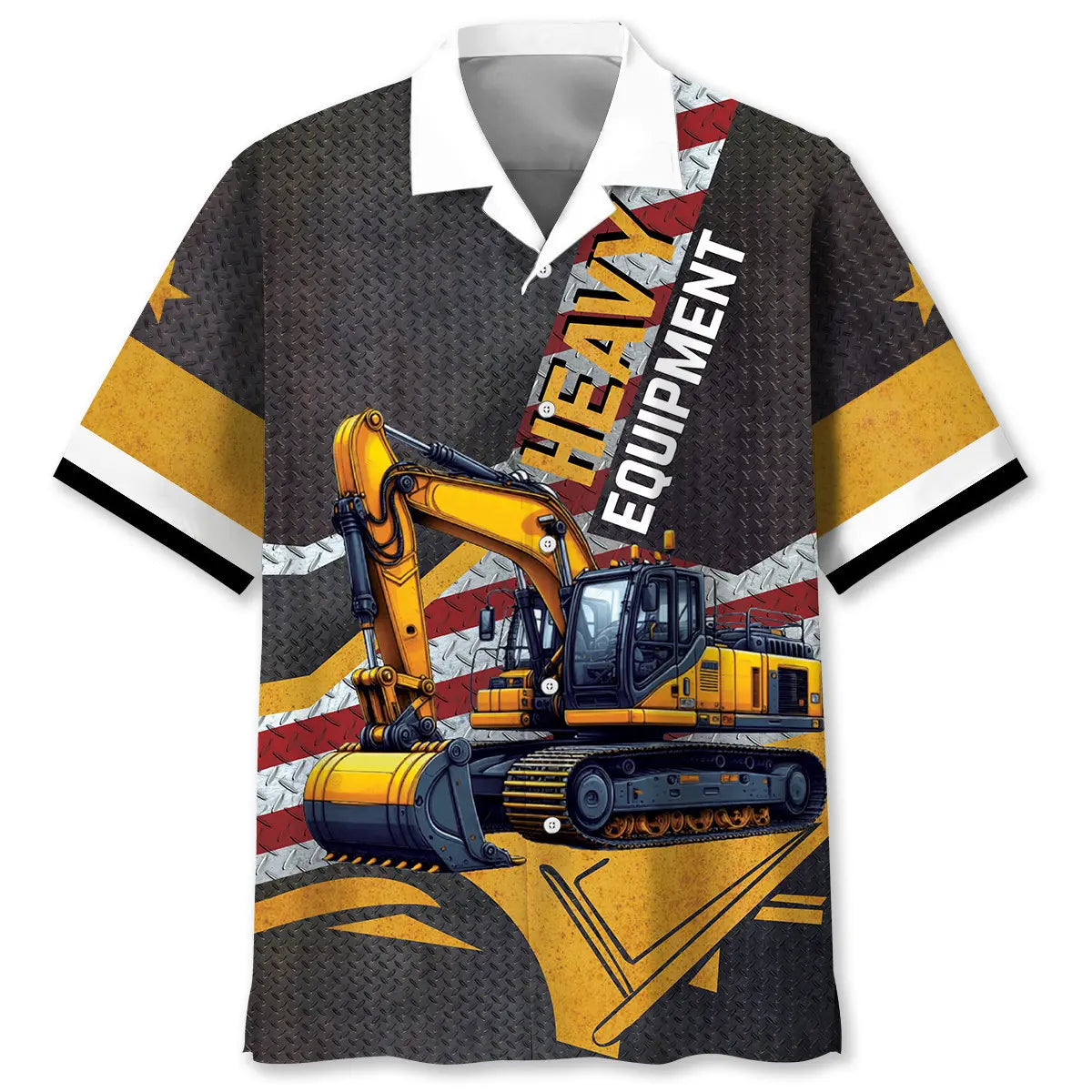 Hawaiian Shirt / Adults / S Heavy Equipment Excavator Hawaiian Shirt