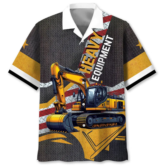 Hawaiian Shirt / Adults / S Heavy Equipment Excavator Hawaiian Shirt