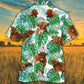Highland Cattle Lovers Tropical Plant Trendy Hawaiian Shirt Cow Trendy Hawaiian Shirt Trendy Hawaiian Shirts For Men Women