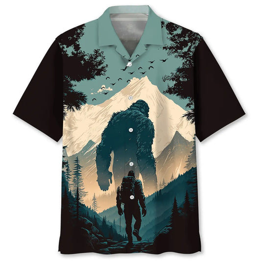 Hawaiian Shirt / Adults / S Hiking Vintage Hawaiian Shirt