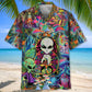 Hippie Alien Mushroom Hawaiian Shirt