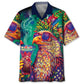 Hawaiian Shirt / Adults / S Hippie Bald Eagle Funny Art Hawaiian Shirt