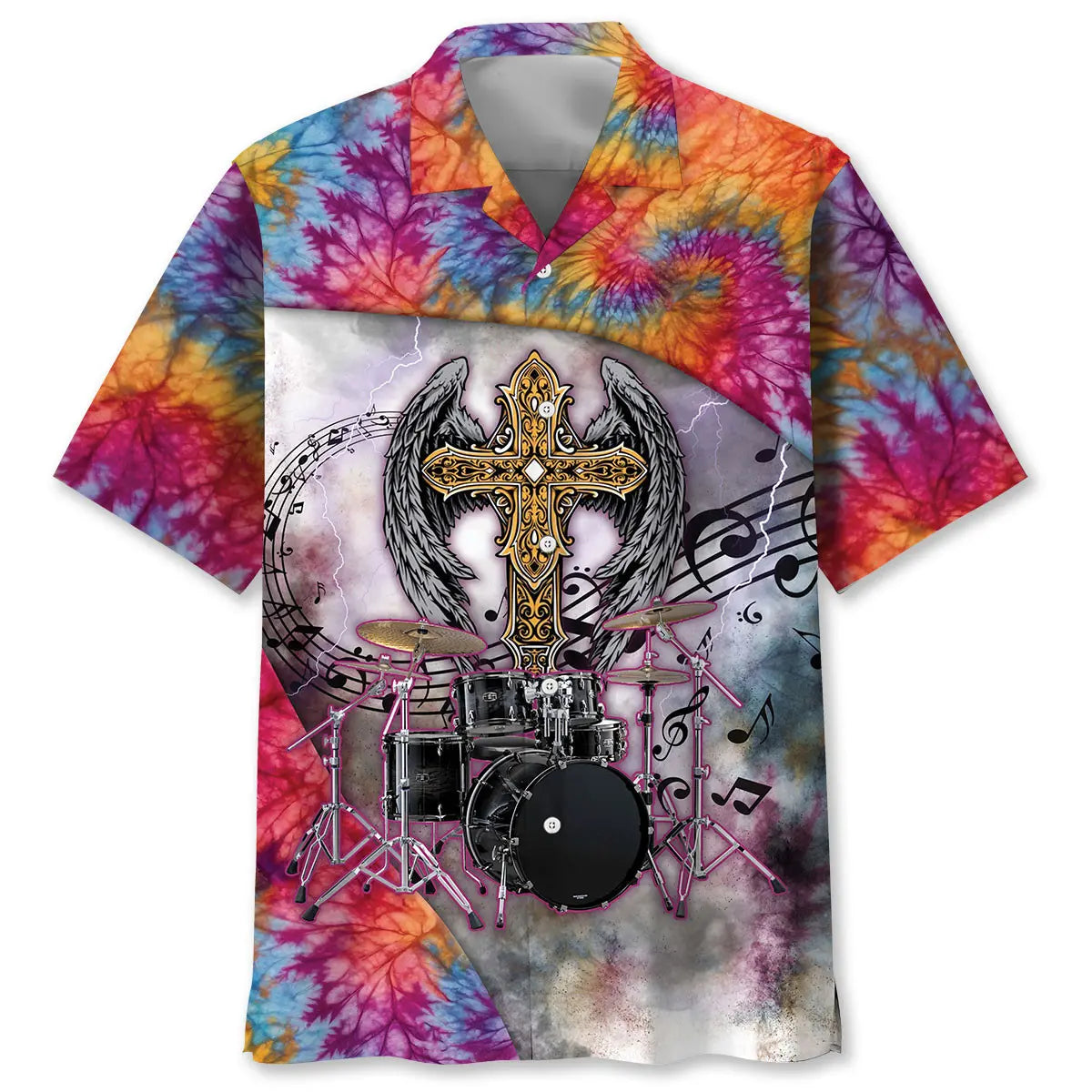 Hawaiian Shirt / Adults / S Hippie Drummer Hawaiian Shirt