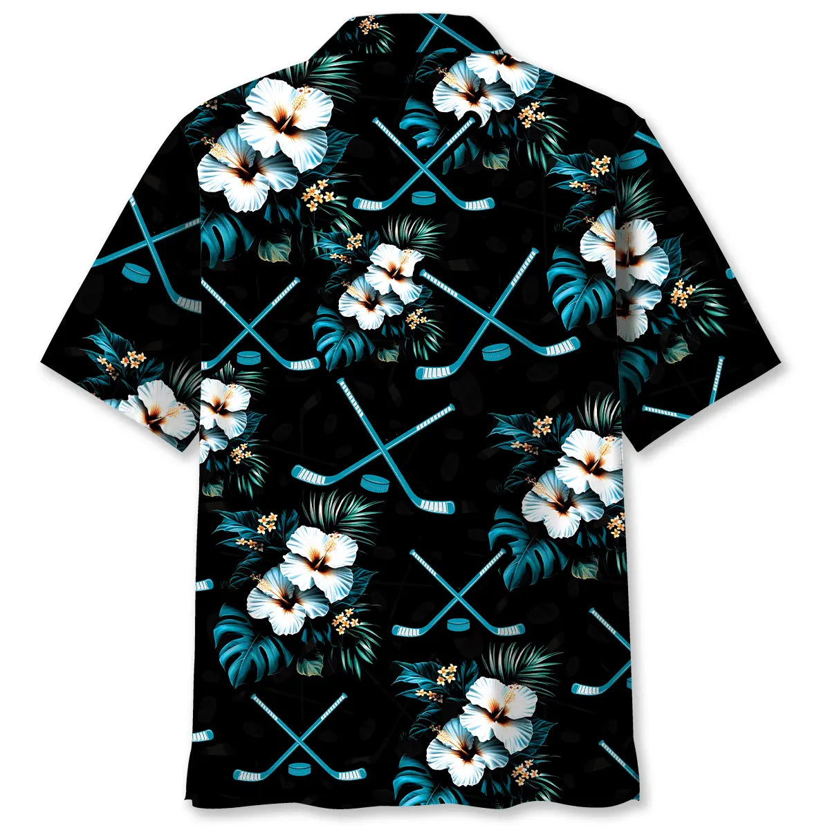 Hockey Tropical Blue Hawaiian Shirt