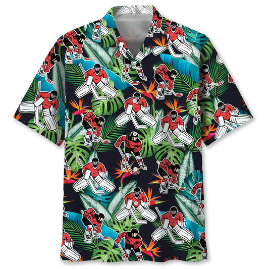 Hawaiian Shirt / Adults / S Hockey Tropical Hawaiian Shirt