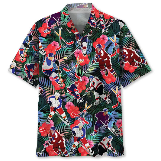 Hawaiian Shirt / Adults / S Hockey Tropical Hawaiian Shirt
