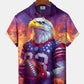 Hawaiian Shirt / Adults / S Holiday American Flag Eagle Independence Day American Football Hawaiian Shirt
