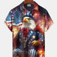 Hawaiian Shirt / Adults / S Holiday American Flag Eagle Independence Day Fireworks Hawaiian Shirt