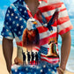 Hawaiian Shirt / Adults / S Holiday Men's Independence Day Flag Eagle Print Casual Breathable Hawaiian Shirt Big Tall