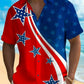 Hawaiian Shirt / Adults / S Holiday Men's Independence Day Flag Printed Casual Breathable Hawaiian Shirt Big Tall