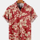 Hawaiian Shirt / Adults / S Holiday Style Hawaiian Series Plant Flower Leaf Element Lapel Short-Sleeved Hawaiian Shirt