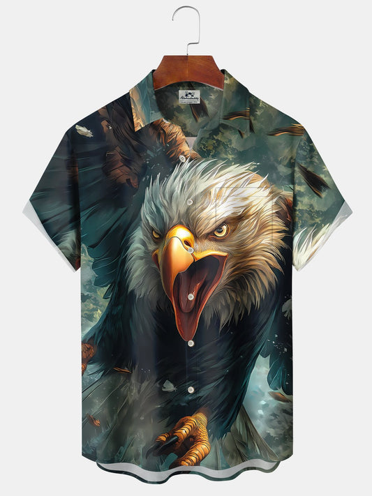 Hawaiian Shirt / Adults / S Holiday Vintage American Eagle Sky Vacation Hawaiian Shirt