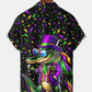 Holiday Vintage Mardi Gras Croc Hawaiian Shirt