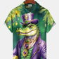 Hawaiian Shirt / Adults / S Holiday Vintage Mardi Gras Crocodile Coconut Tree Hawaiian Shirt