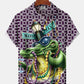 Hawaiian Shirt / Adults / S Holiday Vintage Mardi Gras Geometric Crocodile Beaded Mask Hawaiian Shirt