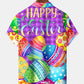 Holiday Vintage Plaid Easter Egg Happy Easter Cartoon Hawaiian Shirt