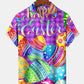 Hawaiian Shirt / Adults / S Holiday Vintage Plaid Easter Egg Happy Easter Cartoon Hawaiian Shirt