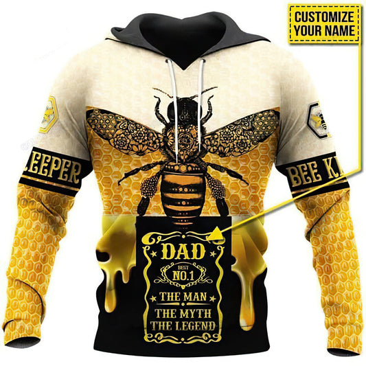 Beekeeper Dad Legend Custom Art – 3D Hoodie
