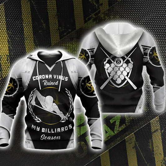Billiard Season Sport Art – 3D Hoodie