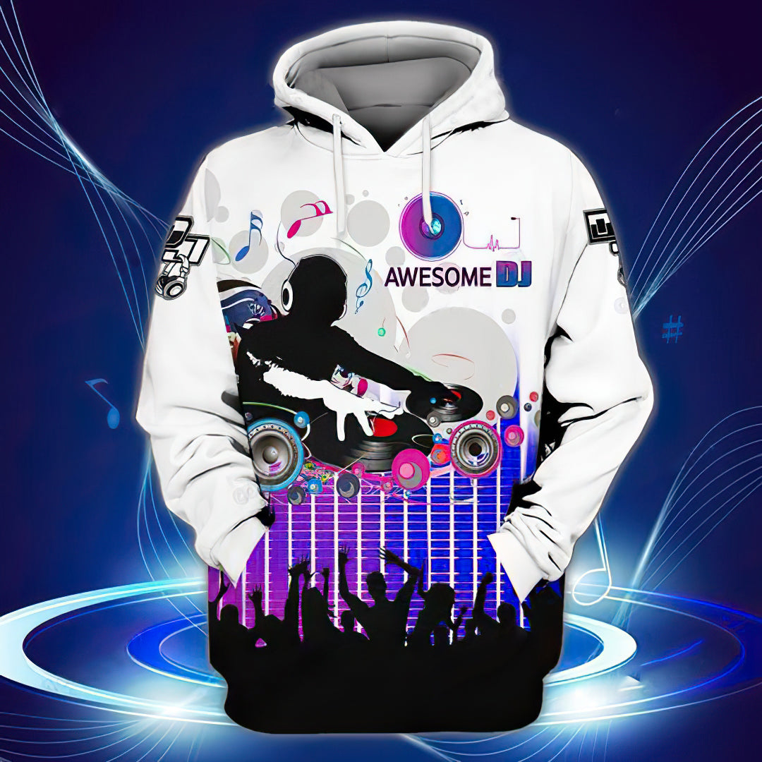 Awesome Dj Sound Remix Art – 3D Hoodie