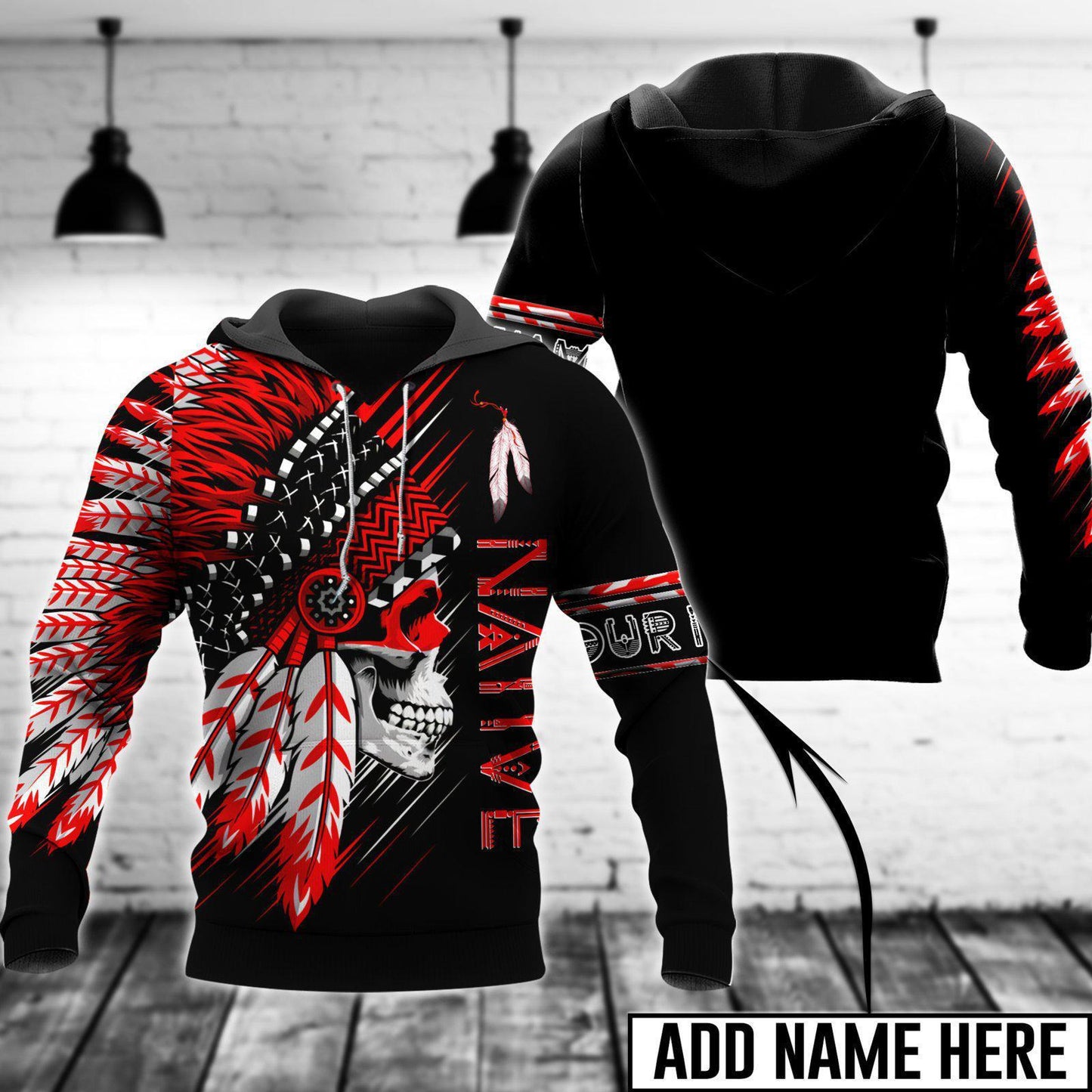 Native Inspired Skull Custom Art - 3D Hoodie