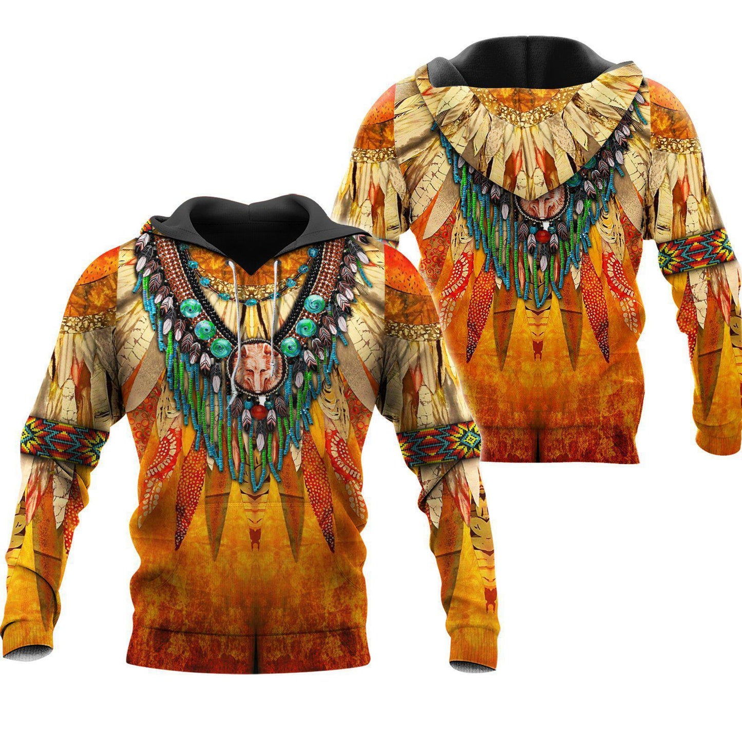 Native Inspired Sunset Art - 3D Hoodie