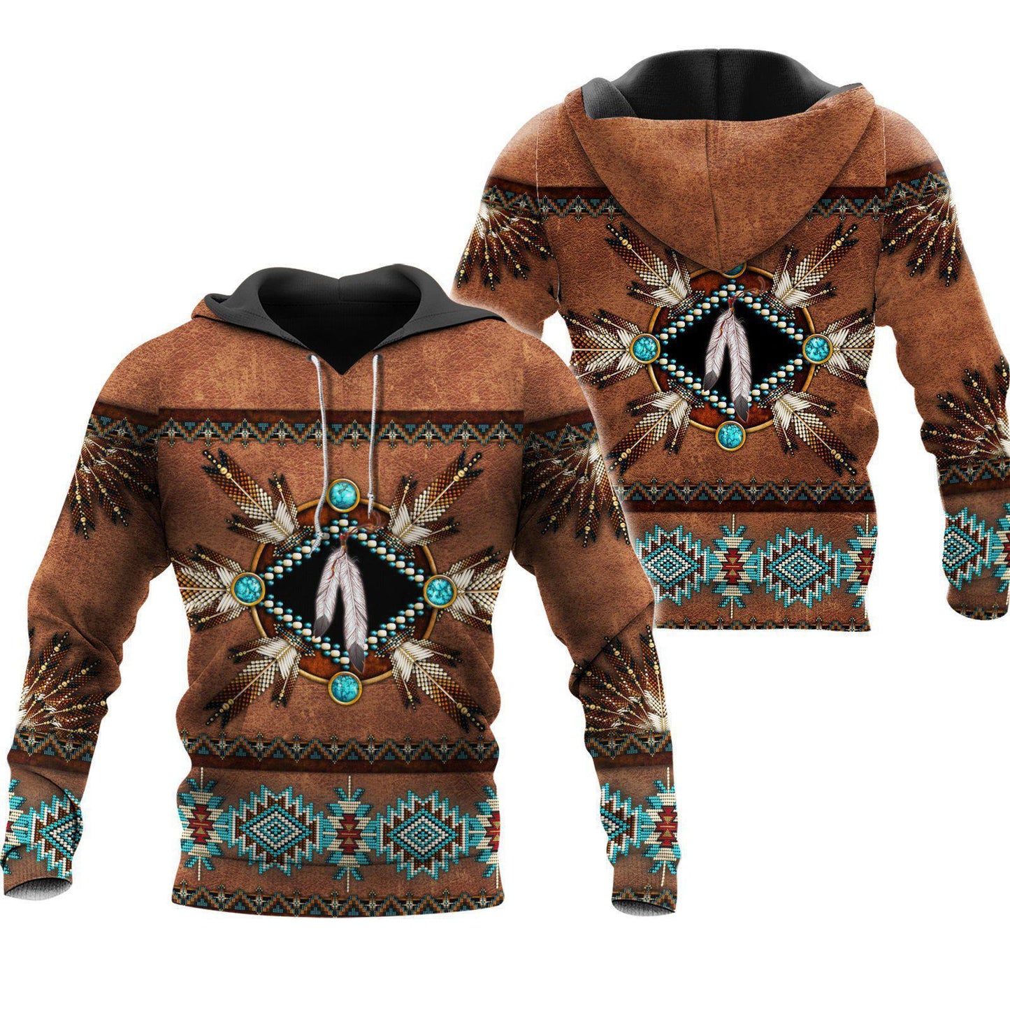 Native Inspired Nature Sign Art - 3D Hoodie