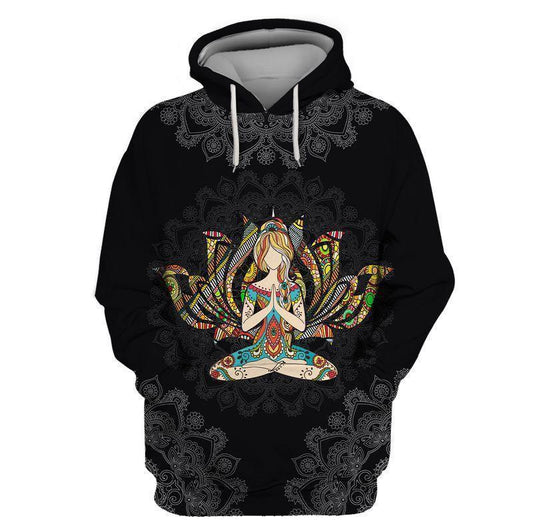 Yoga Meditation Mandala Art - 3D Hoodie