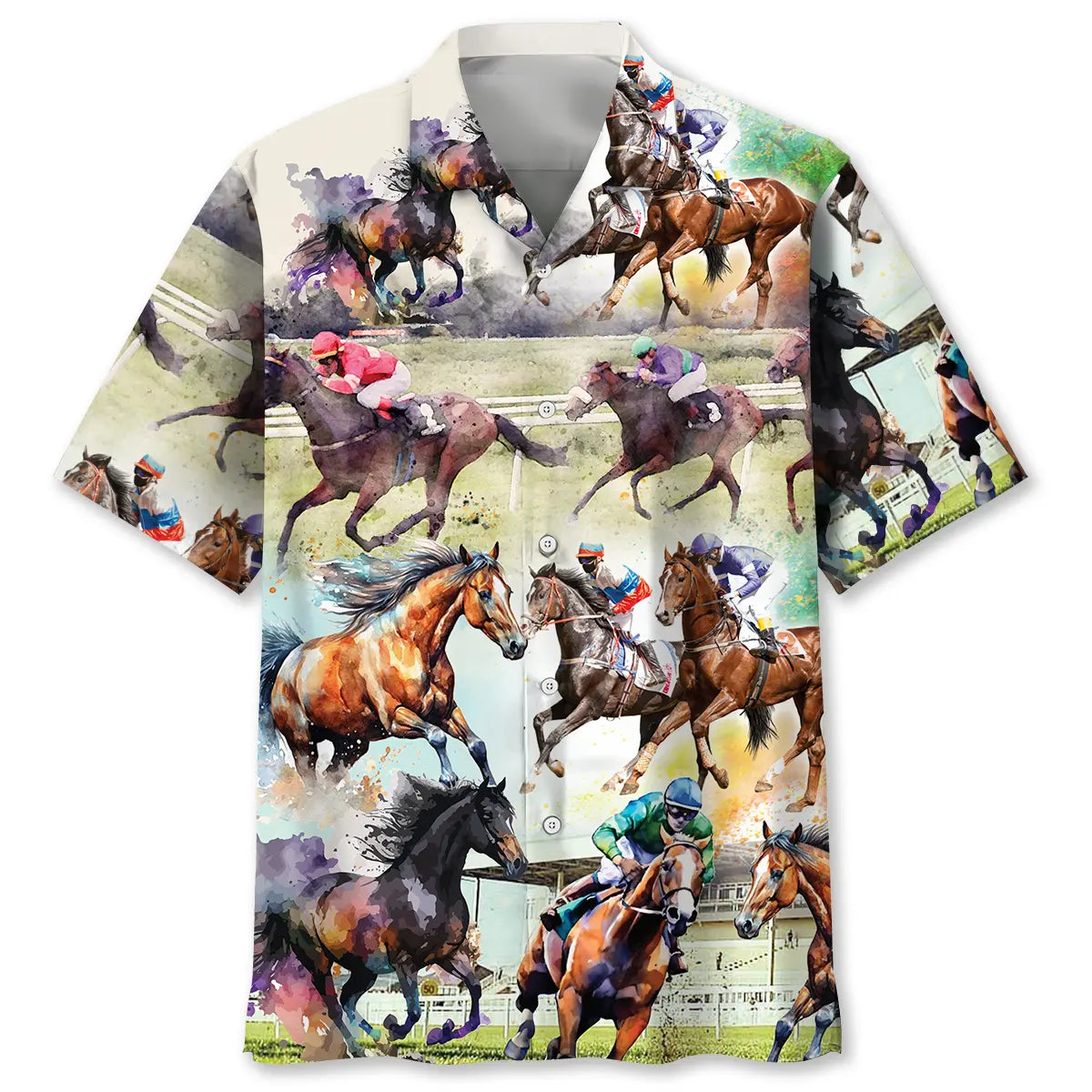 Hawaiian Shirt / Adults / S Horse Racing Hawaiian Shirt