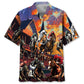 Hawaiian Shirt / Adults / S Horse Racing Racecourse Sunset Hawaiian Shirt