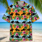 Horse Racing Tropical Color Hawaiian Shirt