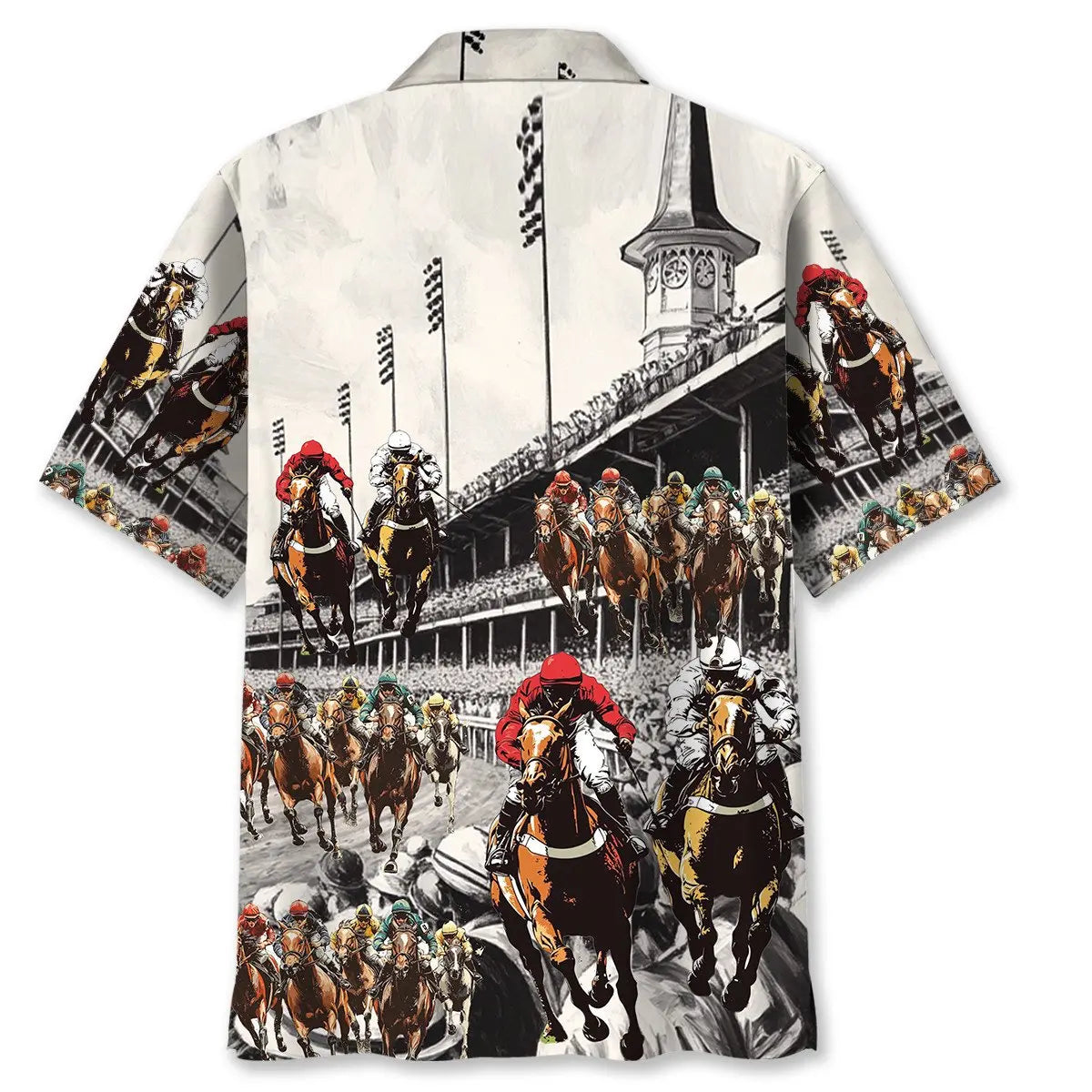 Horse Racing Vintage Racecourse Hawaiian Shirt