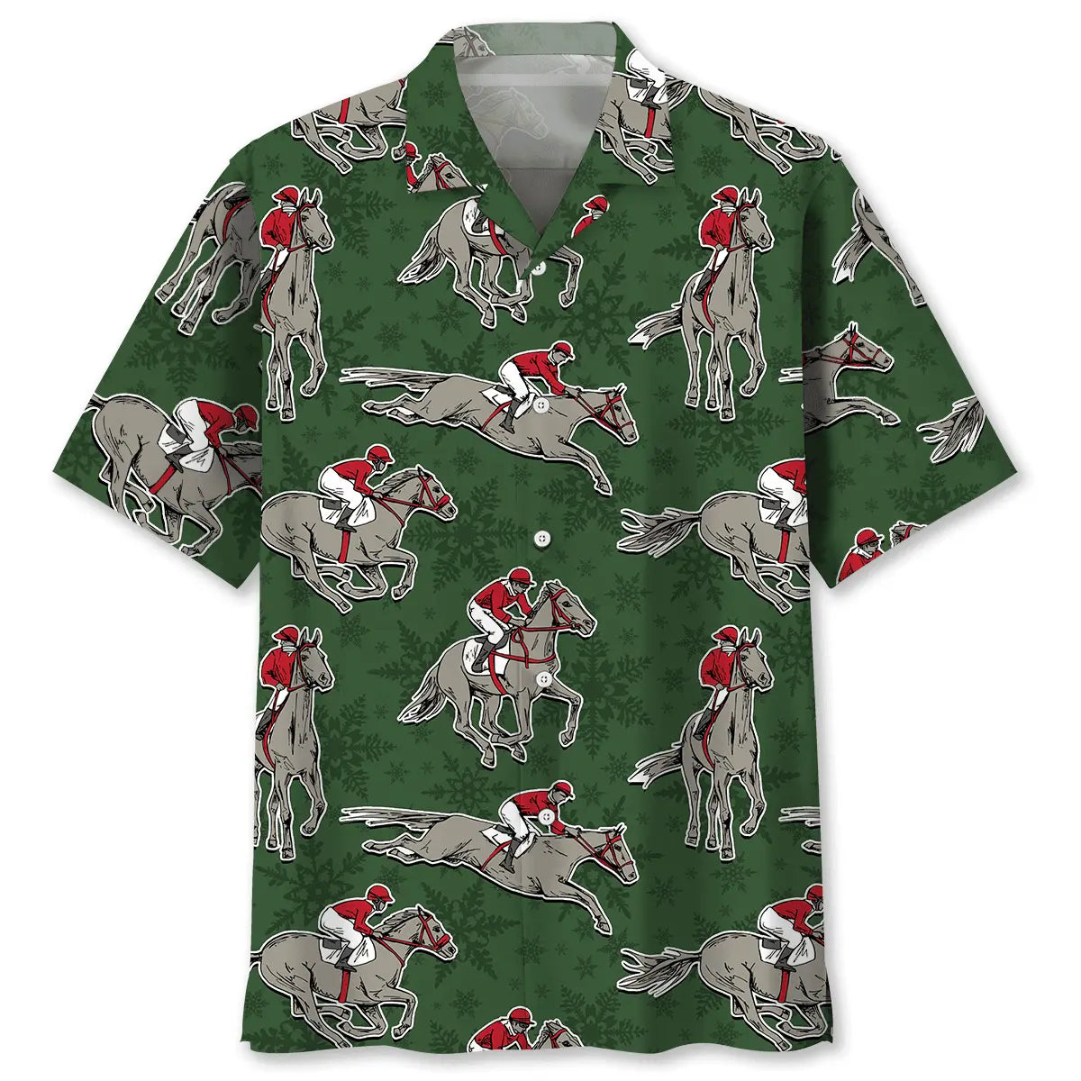 Hawaiian Shirt / Adults / S Horse Riding Christmas Hawaiian Shirt