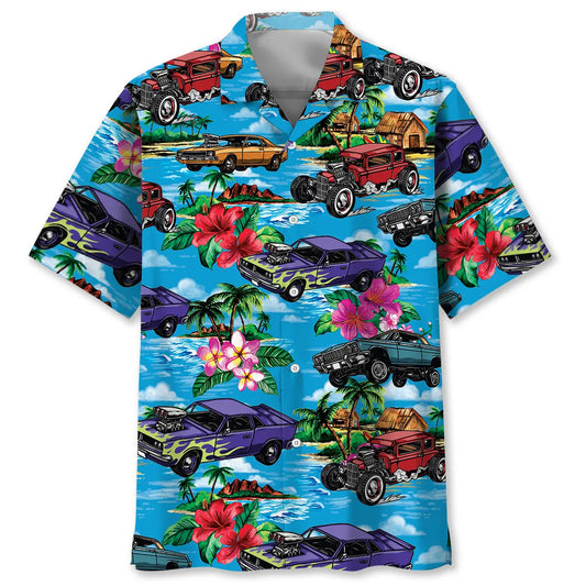 Hawaiian Shirt / Adults / S Hot Rod Beach Hawaiian Shirt