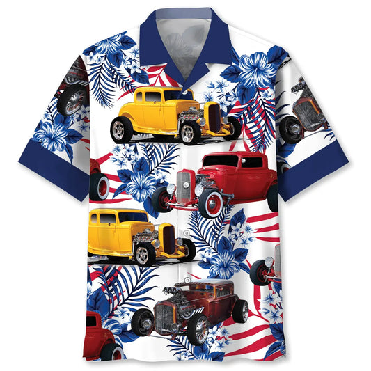 Hawaiian Shirt / Adults / S Hot Rod Car Hawaiian Shirt