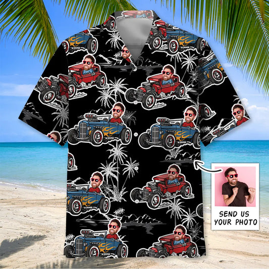 Hawaiian Shirt / Adults / S Hot Rod Classic Custom Photo Face Hawaiian shirt