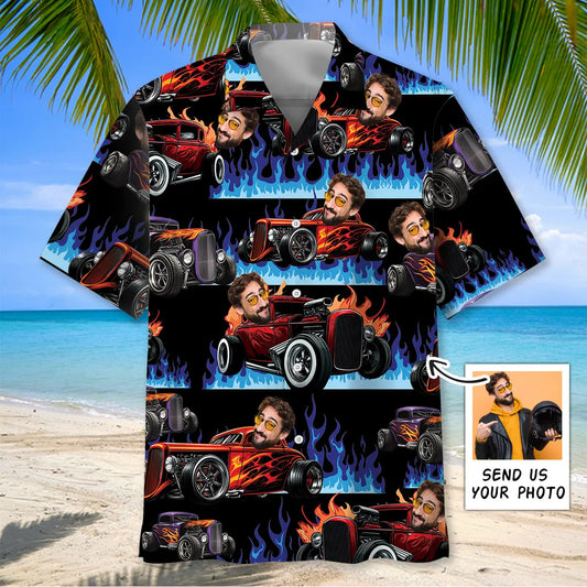 Hawaiian Shirt / Adults / S Hot Rod Custom Photo Hawaiian Shirt