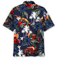 Hot Rod Fire Blue Tropical Hawaiian Shirt