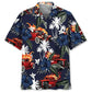 Hawaiian Shirt / Adults / S Hot Rod Fire Blue Tropical Hawaiian Shirt