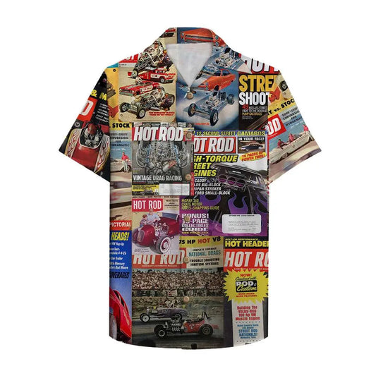 Hawaiian Shirt / Adults / S Hot Rod Magazine Unisex Hawaiian Shirt Aloha Shirt