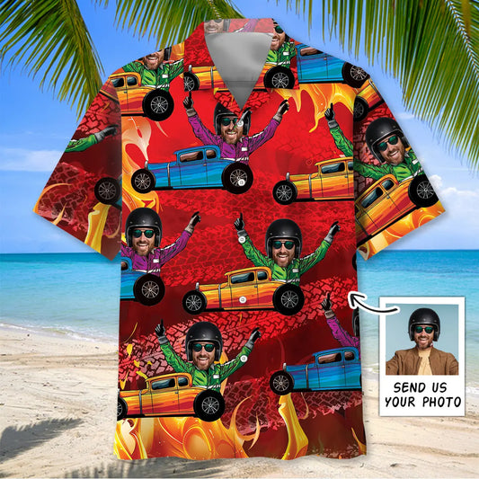 Hawaiian Shirt / Adults / S Hot Rod Racing Custom Photo Hawaiian Shirt