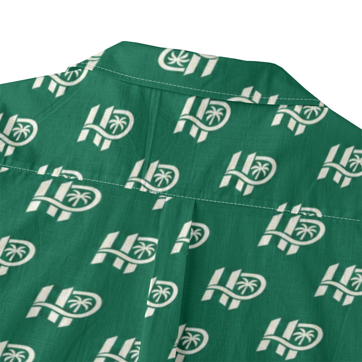 Women's HP Signature Monogram Hawaiian Shirt – Emerald & Cream